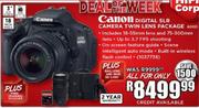Canon Digital SLR Camera Twin Lens Package (600D) + Bag + 16GB SD Card + Free Training Voucher