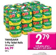 Twinsaver 1-Ply Toilet Rolls-24's