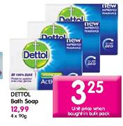 Dettol Bath Soap-4 x 90g
