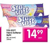 Sta-Soft Fabric Softener Refill-500ml each