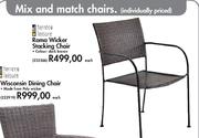 Terrace Leisure Roma Wicker Stacking Chair-Each