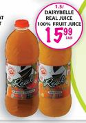 Dairybelle Real Juice 100% Fruit Juice-1.5Ltr Each