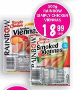 Rainbow Simply Chicken Viennas-500g Each