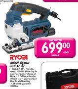 Ryobi 800W Jigsaw With Laser (JS-80)-Each