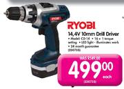 Ryobi 14.4V 10mm Drill Driver (CD-14)-Each
