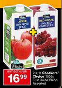 Checkers' Choice 100% Fruit Juice Blend Assorted-2x1l