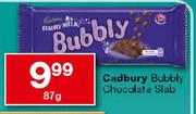 Cadbury Bubbly Chocolate Slab-87g