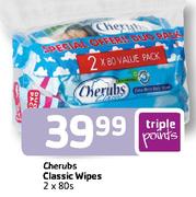 Cherubs Classic Wipes-2x80's Pack