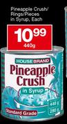 House Brand Pineapple Crush In Syrup-440g