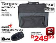 Targus Notebook Bag-15.6"(TBC002EU) Plus Genius Wireless Mouse