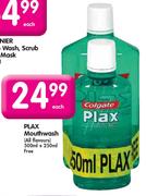 Plax Mouthwash-500ml + 250ml Free