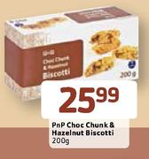 Pnp Choc Chunk & Hazelnurt Biscotti-200g
