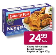 County Fair Chicken Breast Nuggets Regular Or Light-400g Each