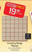 Country Beige Mosaic 300x300mm- Per Sheet