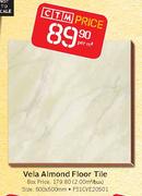 Vela Almond Floor Tile 500x500mm-Per Sqm