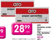 ARO 1 Ply Serviettes Pastel-200's Pack