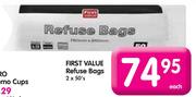 First Value Refuse Bag-2x50's Each