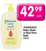 Johnson's Baby Wash or Bed Time Bath-550ml