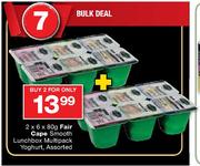 Fair Cape Smooth Lunchbox Multipack Yoghurt Assorted-2x6x80g