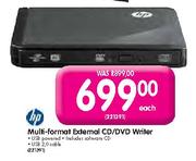 HP Multi Format External CD/DVD Writer-Each