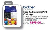 Brother LC77 XL Black Ink Print Cartridge-Each