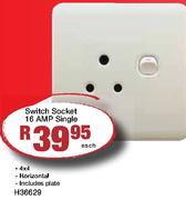 Switch Socket 16 Amp Single 4x4-Each