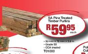 SA Pine Treated Timber Purtins 50x76x3.6mm-Each