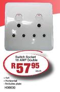 Switch Socket 16 Amp Double 4x4-Each
