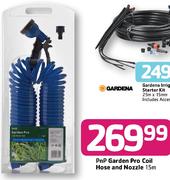 Pnp Garden Pro Coil Hose And Nozzle-15m