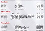 Timing Belts 22SX130-Each