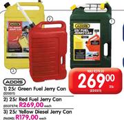Addis Red Fuel 25Ltr Jerry Can