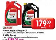 Castrol GTX High Mileage Oil SAE15W40- Per 5Ltr 