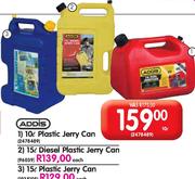 Addis Diesel Plastic 15Ltr Jerry Can