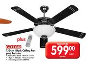 Goldair Black Ceiling Fan Plus Remote (GCF-501B) - 132cm Each