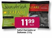 Safari Currants Or Sultanas-250g Each