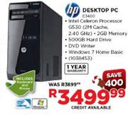 HP Desktop PC(E3400)