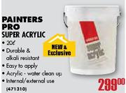 Painters Pro Super Acrylic-20 Ltr