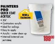 Painter Pro Quick Coat Acrylic-20 Ltr