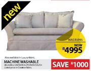 Belgian 2 Division Slipcover Couch