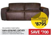 Congo 2 Division Leather Couch