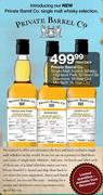 Private Barrel Co. Single Malt Scotch Whisky-750ml Each