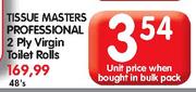 Tissue Masters Professional 2-Ply Virgin Toilet Rolls-Each