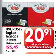 Five Roses Tagless Teabags-100's