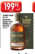 James King 12 Yo Speyside Single Malt Whisky In Gift Tube-1x750ml