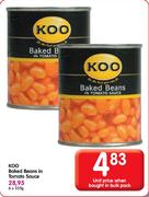 Koo Baked Beans In Tomato Sauce-225g Each 