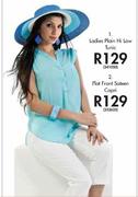 Flat Front Sateen Capri