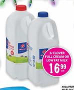 Full Cream Or Low Fat Milk-2L Each