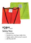Safety Vest (Red & Lime)-each