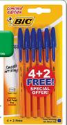 Bic Fine Point Orange Ball Pen-4's Plus 2 Free