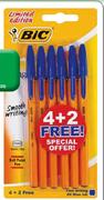 Clic Meduim Point Ball Pen-4's Plus 2 Free